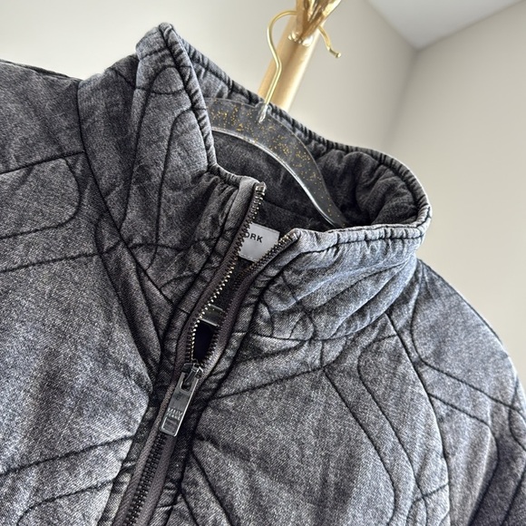 NWT Marc New York Puffer Quilted Pocket Zipper Jacket Wash Out Black small large - Picture 3 of 10